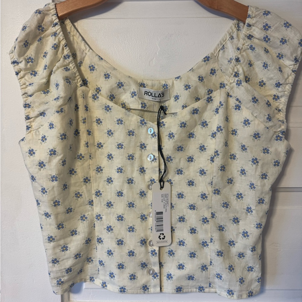 Rolla's Emmy Floral Print Crop Top
